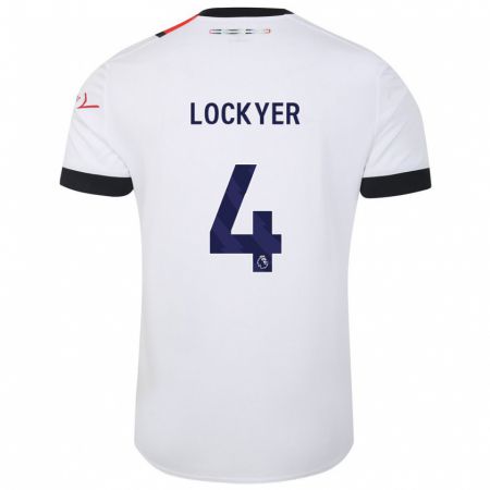 Kandiny Bambino Maglia Tom Lockyer #4 Bianco Kit Gara Away 2023/24 Maglietta