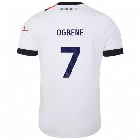 Kandiny Niño Camiseta Chiedozie Ogbene #7 Blanco 2ª Equipación 2023/24 La Camisa México