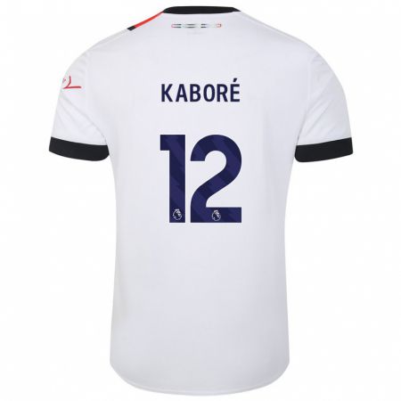 Kandiny Bambino Maglia Issa Kaboré #12 Bianco Kit Gara Away 2023/24 Maglietta