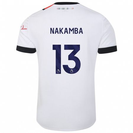 Kandiny Bambino Maglia Marvelous Nakamba #13 Bianco Kit Gara Away 2023/24 Maglietta