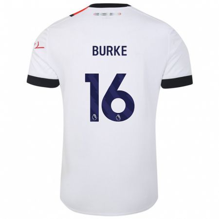 Kandiny Bambino Maglia Reece Burke #16 Bianco Kit Gara Away 2023/24 Maglietta