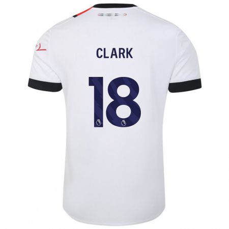 Kandiny Bambino Maglia Jordan Clark #18 Bianco Kit Gara Away 2023/24 Maglietta