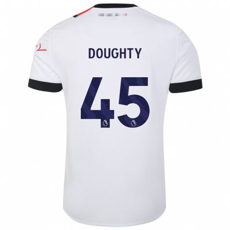 Kandiny Bambino Maglia Alfie Doughty #45 Bianco Kit Gara Away 2023/24 Maglietta