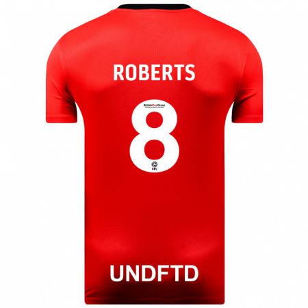 Kandiny Bambino Maglia Tyler Roberts #8 Rosso Kit Gara Away 2023/24 Maglietta