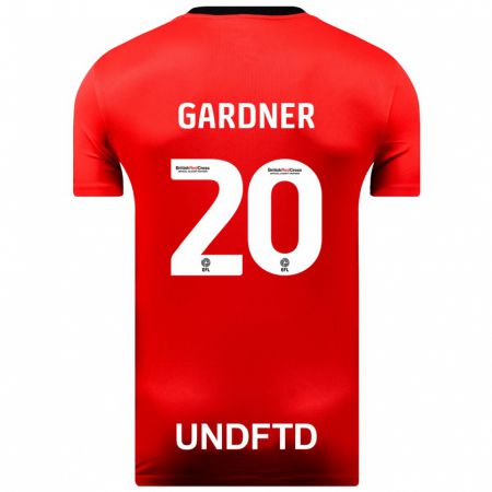 Kandiny Bambino Maglia Gary Gardner #20 Rosso Kit Gara Away 2023/24 Maglietta