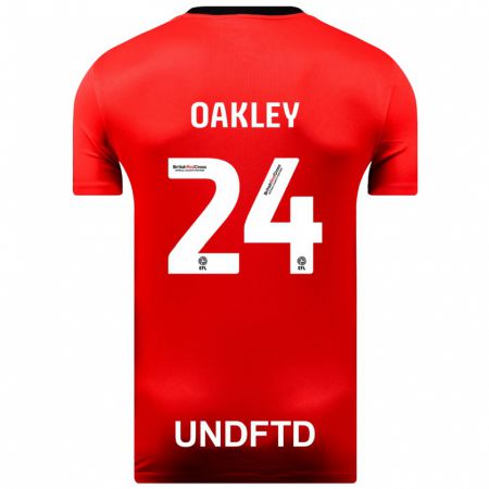 Kandiny Bambino Maglia Marcel Oakley #24 Rosso Kit Gara Away 2023/24 Maglietta