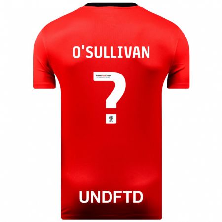 Kandiny Niño Camiseta William O'sullivan #0 Rojo 2ª Equipación 2023/24 La Camisa