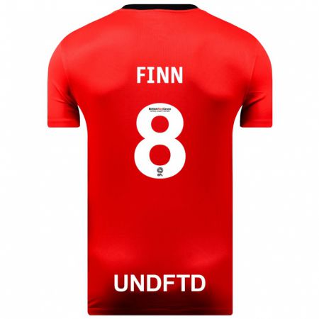 Kandiny Bambino Maglia Jamie Finn #8 Rosso Kit Gara Away 2023/24 Maglietta