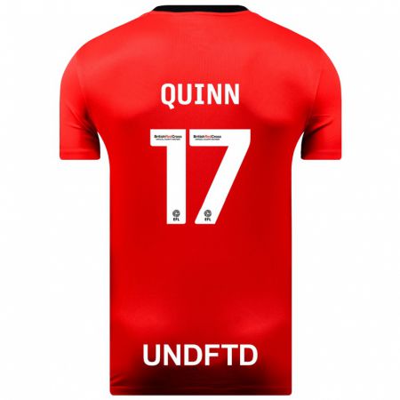 Kandiny Bambino Maglia Lucy Quinn #17 Rosso Kit Gara Away 2023/24 Maglietta