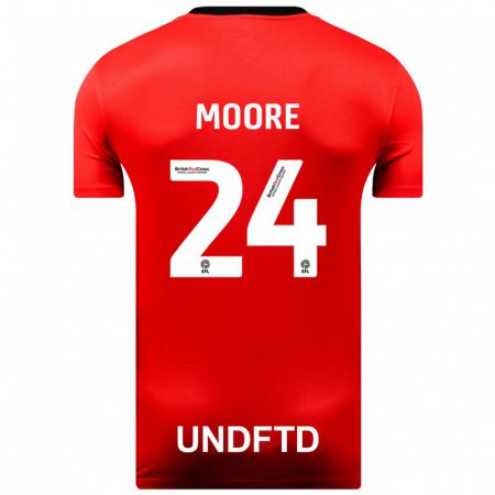 Kandiny Kinder Jade Ellis Moore #24 Rot Auswärtstrikot Trikot 2023/24 T-Shirt Österreich