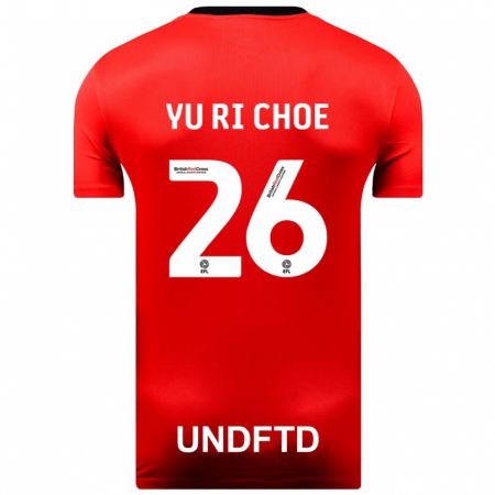 Kandiny Niño Camiseta Yu-Ri Choe #26 Rojo 2ª Equipación 2023/24 La Camisa