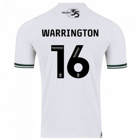 Kandiny Bambino Maglia Lewis Warrington #16 Bianco Kit Gara Away 2023/24 Maglietta