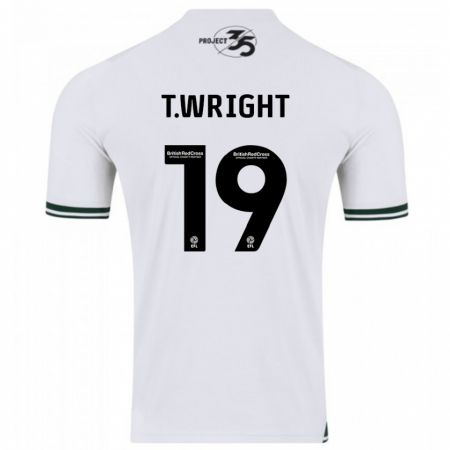 Kandiny Niño Camiseta Tyreik Wright #19 Blanco 2ª Equipación 2023/24 La Camisa