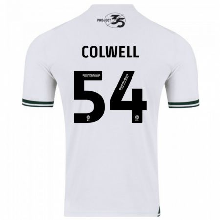 Kandiny Bambino Maglia Lewis Colwell #54 Bianco Kit Gara Away 2023/24 Maglietta