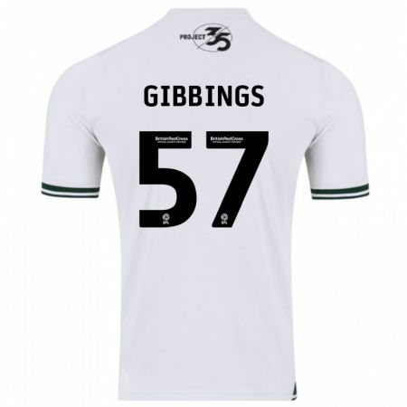 Kandiny Niño Camiseta Cole Gibbings #57 Blanco 2ª Equipación 2023/24 La Camisa