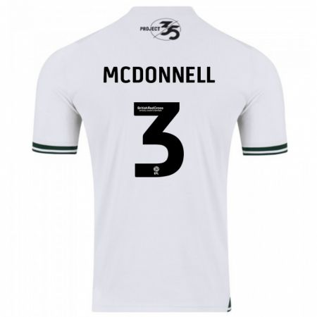 Kandiny Bambino Maglia Rosie Mcdonnell #3 Bianco Kit Gara Away 2023/24 Maglietta