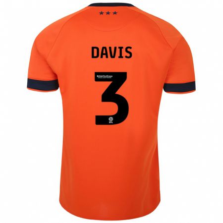 Kandiny Bambino Maglia Leif Davis #3 Arancia Kit Gara Away 2023/24 Maglietta