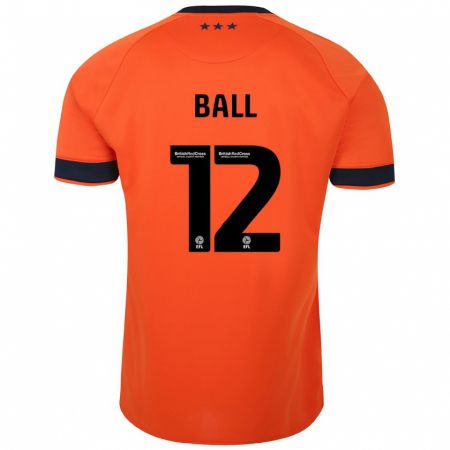 Kandiny Kinder Dominic Ball #12 Orangefarben Auswärtstrikot Trikot 2023/24 T-Shirt Österreich