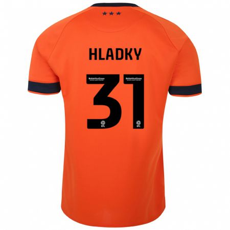 Kandiny Kinder Vaclav Hladky #31 Orangefarben Auswärtstrikot Trikot 2023/24 T-Shirt Österreich