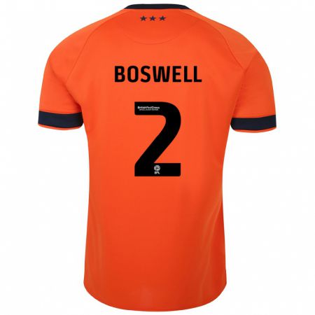 Kandiny Bambino Maglia Maria Boswell #2 Arancia Kit Gara Away 2023/24 Maglietta