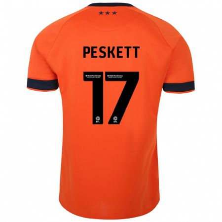 Kandiny Kinderen Sophie Peskett #17 Oranje Uitshirt Uittenue 2023/24 T-Shirt België