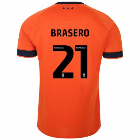 Kandiny Bambino Maglia Sarah Brasero-Carreira #21 Arancia Kit Gara Away 2023/24 Maglietta