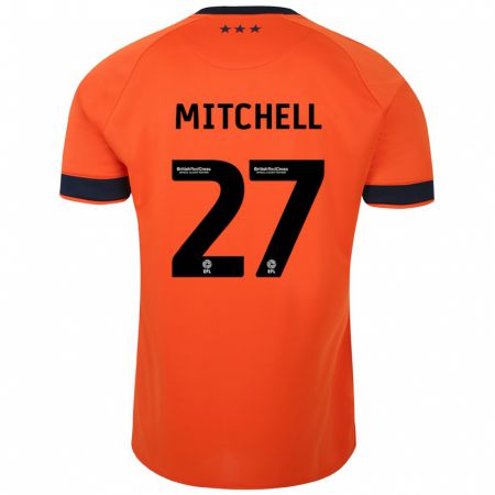 Kandiny Bambino Maglia Leah Mitchell #27 Arancia Kit Gara Away 2023/24 Maglietta