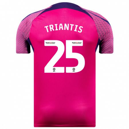 Kandiny Kinder Nectarios Triantis #25 Lila Auswärtstrikot Trikot 2023/24 T-Shirt Österreich