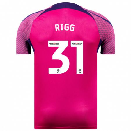 Kandiny Bambino Maglia Chris Rigg #31 Porpora Kit Gara Away 2023/24 Maglietta