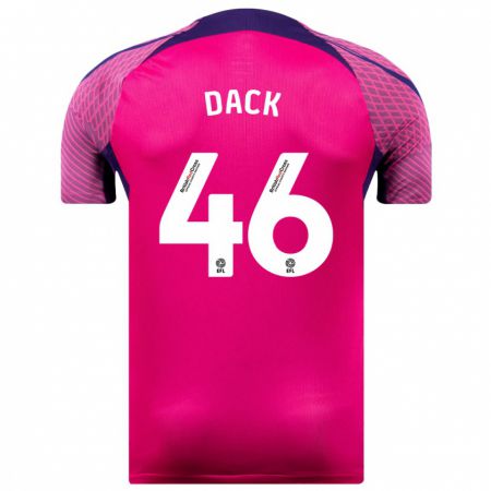 Kandiny Bambino Maglia Bradley Dack #46 Porpora Kit Gara Away 2023/24 Maglietta