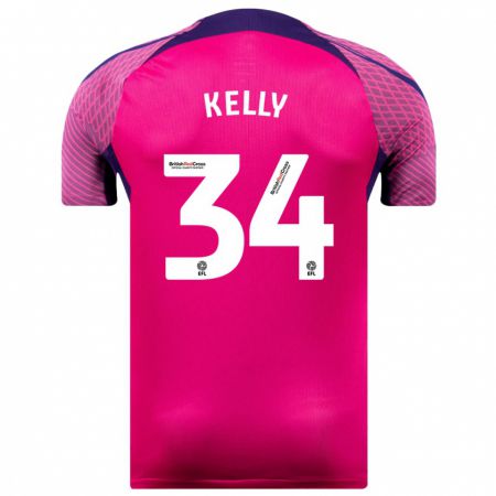 Kandiny Niño Camiseta Caden Kelly #34 Morado 2ª Equipación 2023/24 La Camisa