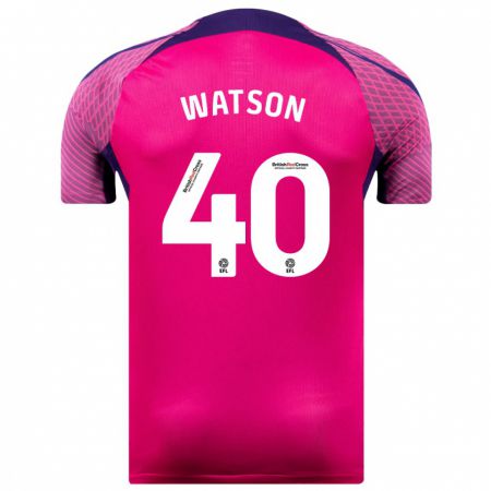 Kandiny Bambino Maglia Tom Watson #40 Porpora Kit Gara Away 2023/24 Maglietta