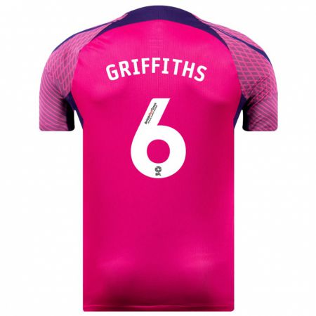 Kandiny Bambino Maglia Louise Griffiths #6 Porpora Kit Gara Away 2023/24 Maglietta