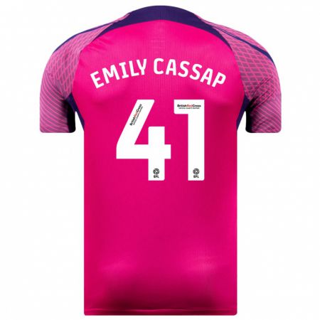 Kandiny Bambino Maglia Emily Cassap #41 Porpora Kit Gara Away 2023/24 Maglietta