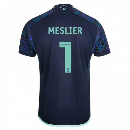 Kandiny Bambino Maglia Illan Meslier #1 Blu Kit Gara Away 2023/24 Maglietta