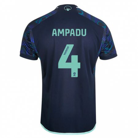 Kandiny Bambino Maglia Ethan Ampadu #4 Blu Kit Gara Away 2023/24 Maglietta