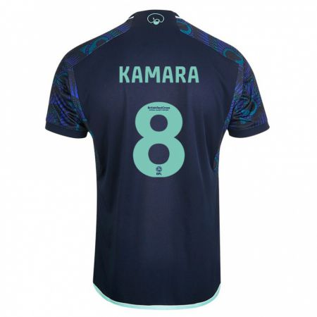 Kandiny Bambino Maglia Glen Kamara #8 Blu Kit Gara Away 2023/24 Maglietta