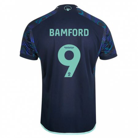 Kandiny Bambino Maglia Patrick Bamford #9 Blu Kit Gara Away 2023/24 Maglietta