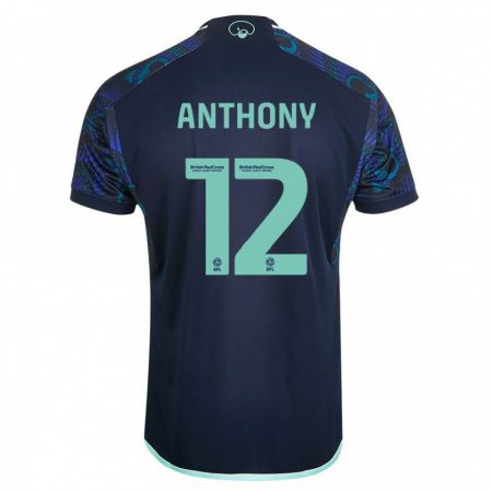 Kandiny Kinderen Jaidon Anthony #12 Blauw Uitshirt Uittenue 2023/24 T-Shirt België