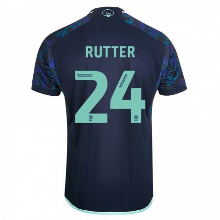 Kandiny Kinderen Georginio Rutter #24 Blauw Uitshirt Uittenue 2023/24 T-Shirt België