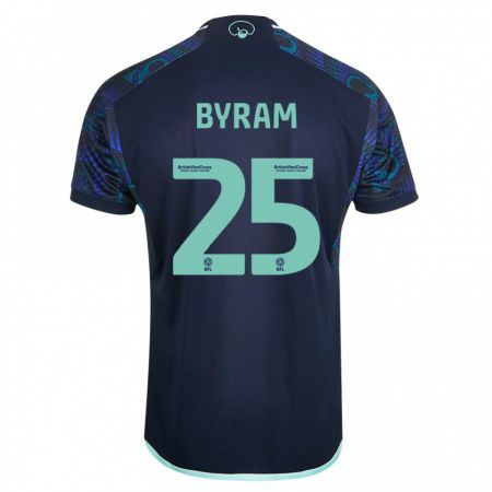 Kandiny Bambino Maglia Sam Byram #25 Blu Kit Gara Away 2023/24 Maglietta