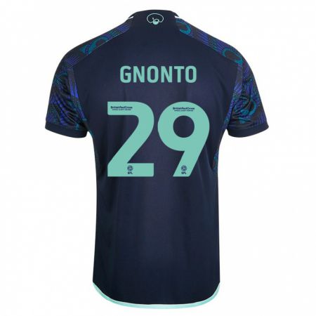 Kandiny Kinder Wilfried Gnonto #29 Blau Auswärtstrikot Trikot 2023/24 T-Shirt Österreich