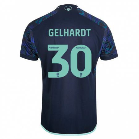 Kandiny Kinderen Joe Gelhardt #30 Blauw Uitshirt Uittenue 2023/24 T-Shirt België