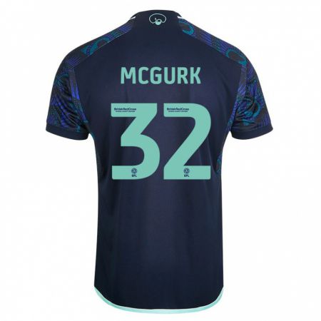 Kandiny Kinder Sean Mcgurk #32 Blau Auswärtstrikot Trikot 2023/24 T-Shirt Österreich