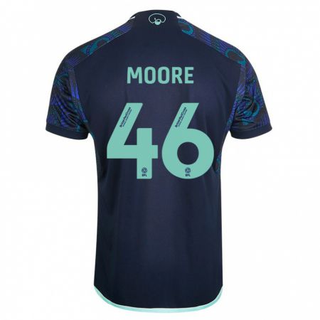 Kandiny Kinderen Kris Moore #46 Blauw Uitshirt Uittenue 2023/24 T-Shirt België