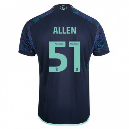 Kandiny Kinder Charlie Allen #51 Blau Auswärtstrikot Trikot 2023/24 T-Shirt Österreich