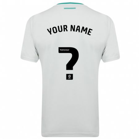 Kandiny Bambino Maglia Il Tuo Nome #0 Bianco Kit Gara Away 2023/24 Maglietta