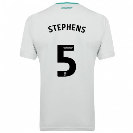 Kandiny Kinderen Jack Stephens #5 Wit Uitshirt Uittenue 2023/24 T-Shirt België