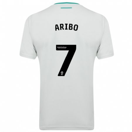 Kandiny Bambino Maglia Joe Aribo #7 Bianco Kit Gara Away 2023/24 Maglietta