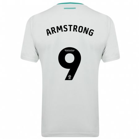 Kandiny Bambino Maglia Adam Armstrong #9 Bianco Kit Gara Away 2023/24 Maglietta